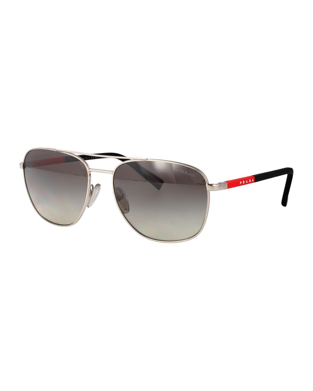 Prada Linea Rossa Metallic Prada Eyewear Linea Rossa Aviator-Frame Sunglasses for men