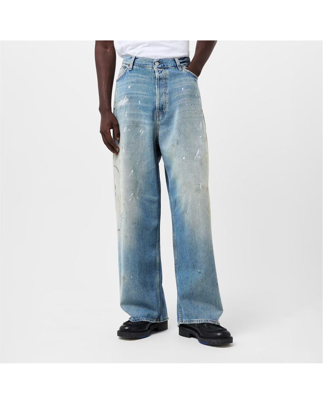 Acne Blue Wide Leg Jeans for men
