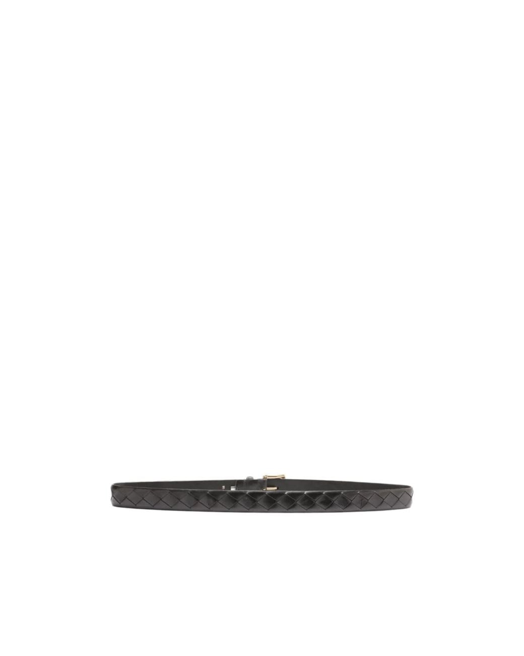 Officine Creative White Woven Leather Belt for men