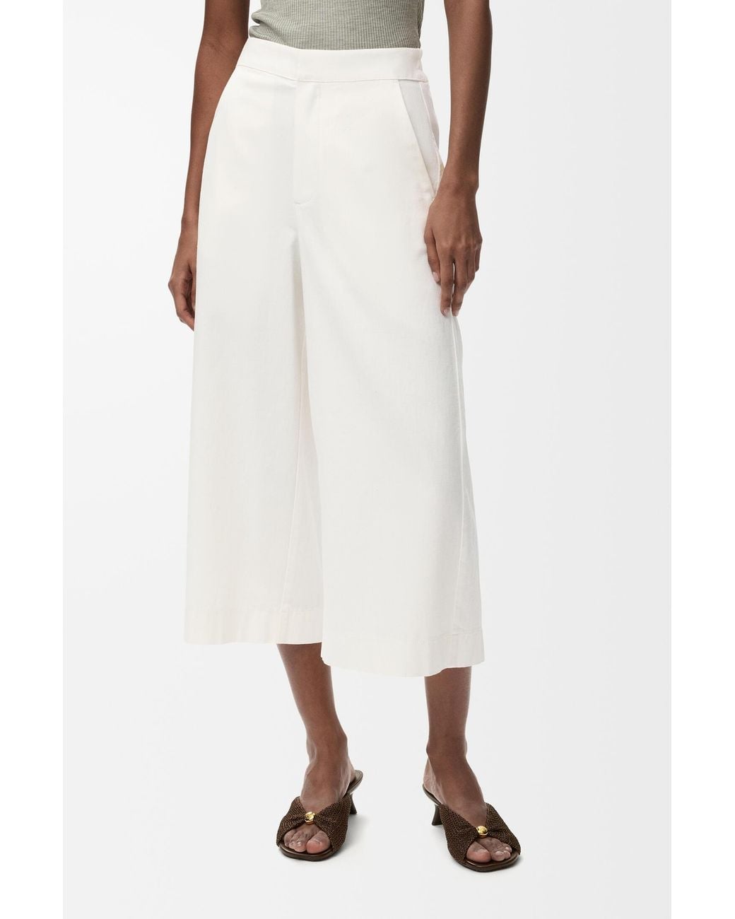 Loewe White X Paula's Ibiza Anagram-Embroidered Jeans