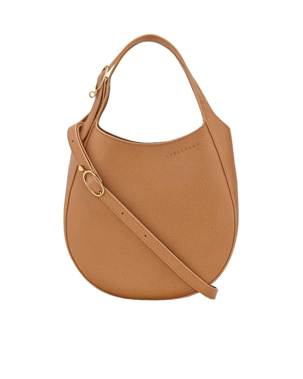 Longchamp Brown Hobo Leather Shoulder Bag
