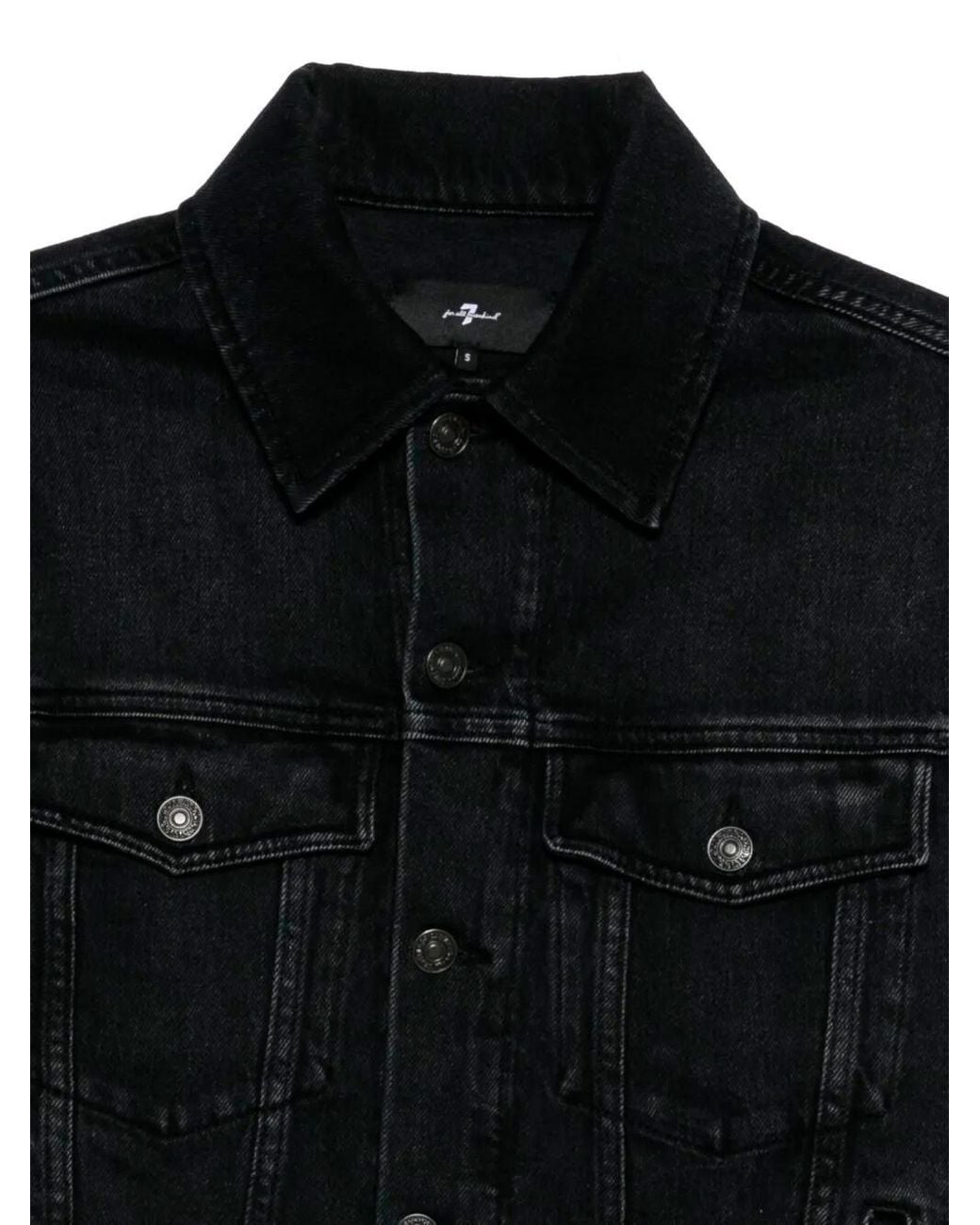7 For All Mankind Black Twisted Crystal Jacket