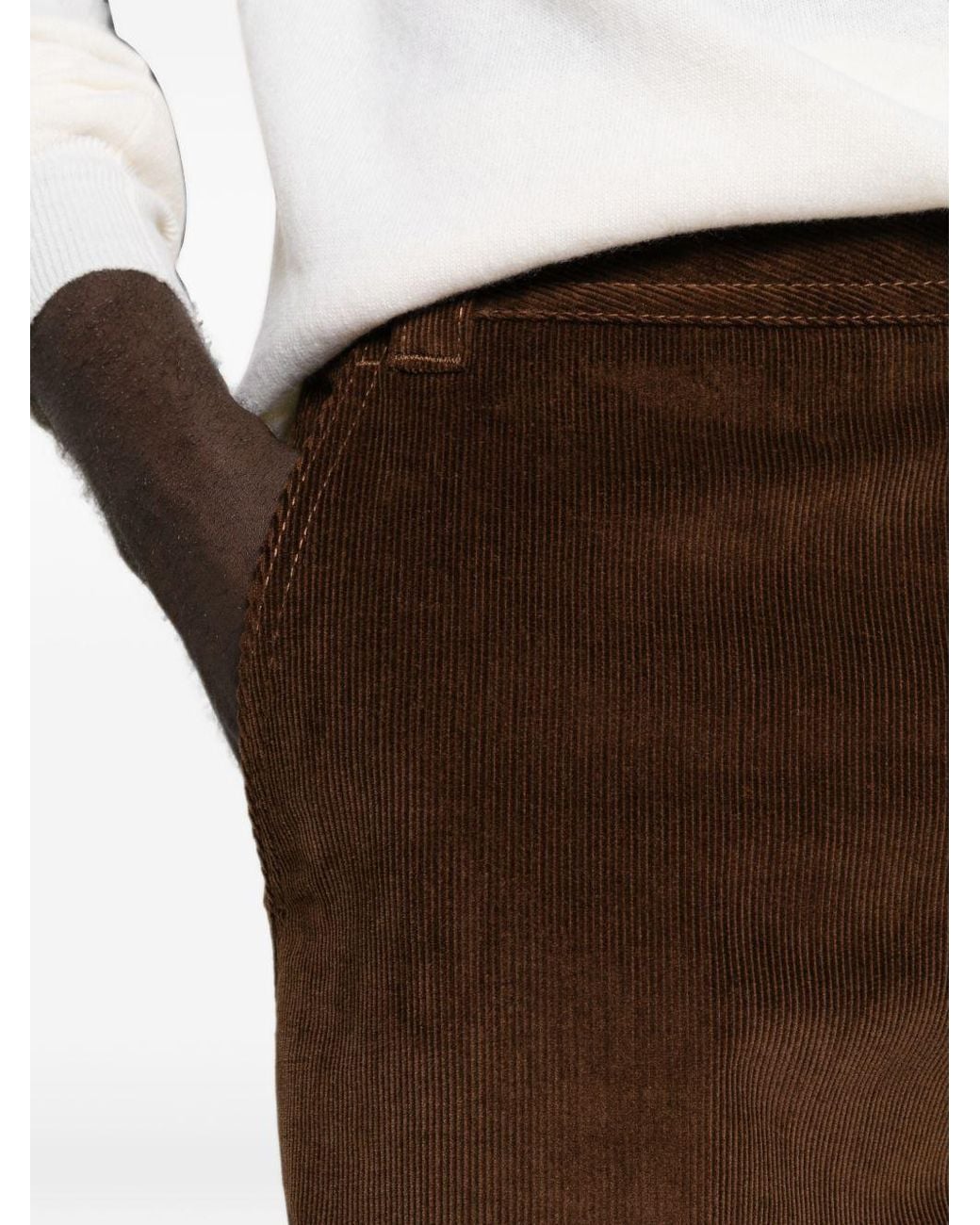 AMI Brown Ami Straight-Leg Corduroy Pants for men