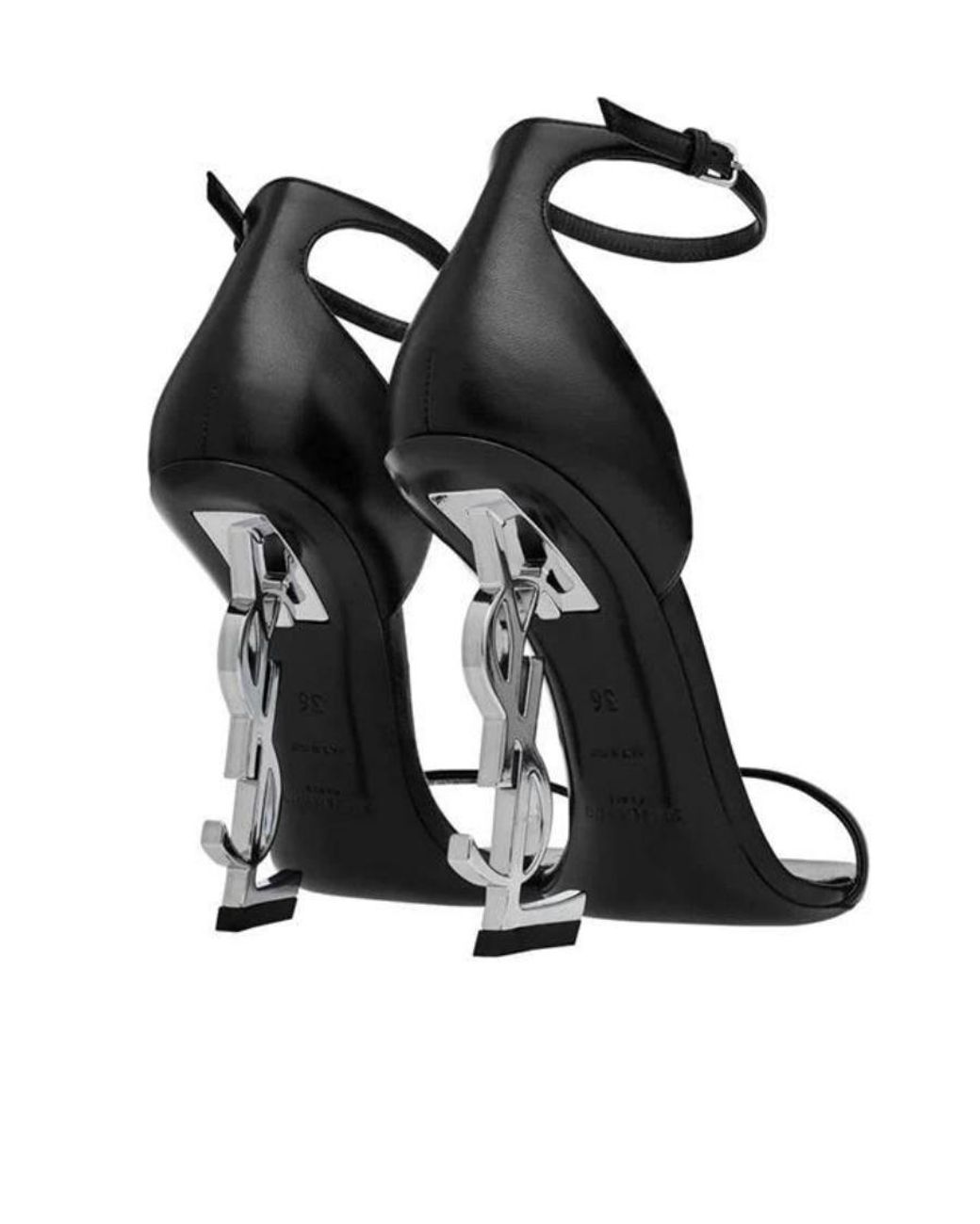 Saint Laurent White Opyum High-Heeled Sandals
