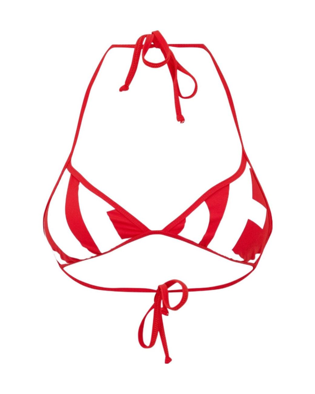 DIESEL Red Triangle Cup Adjustable Tie Bikini