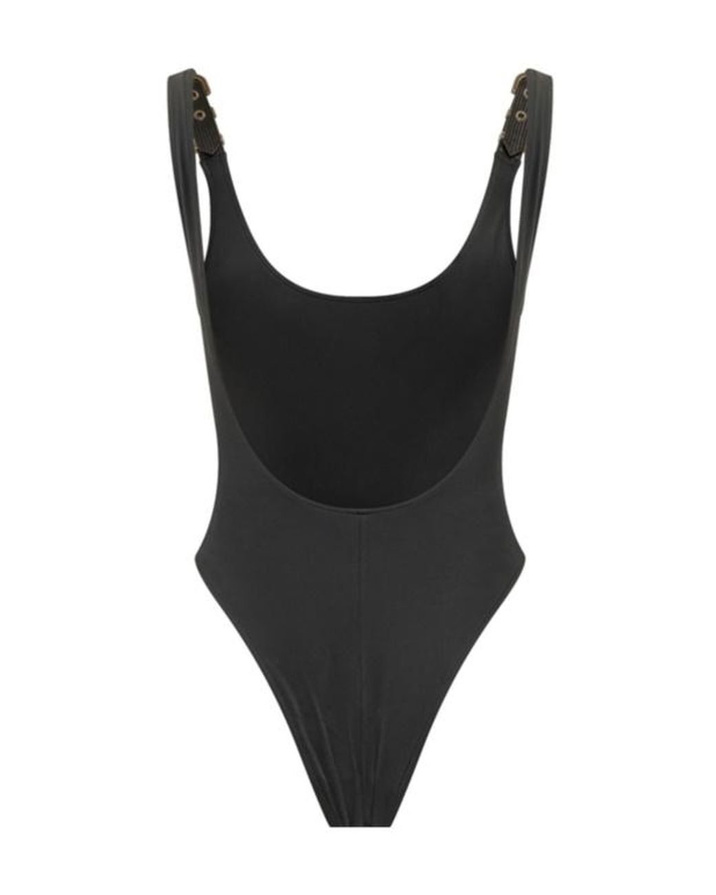 Versace Black Silk-Feel One-Piece Swimsuit With Stretch Comfort