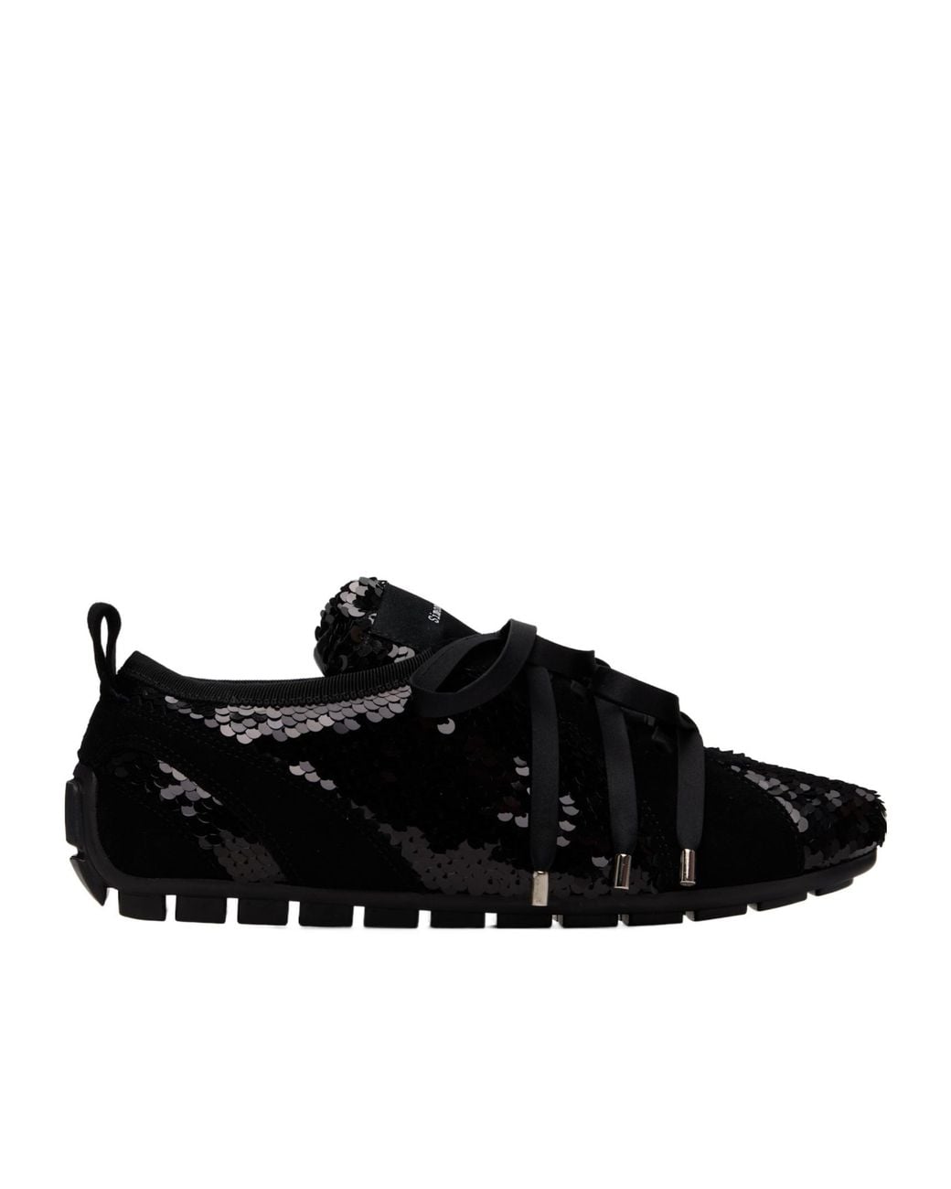 Simone Rocha Black Ballerina Grip Trainer Sneakers