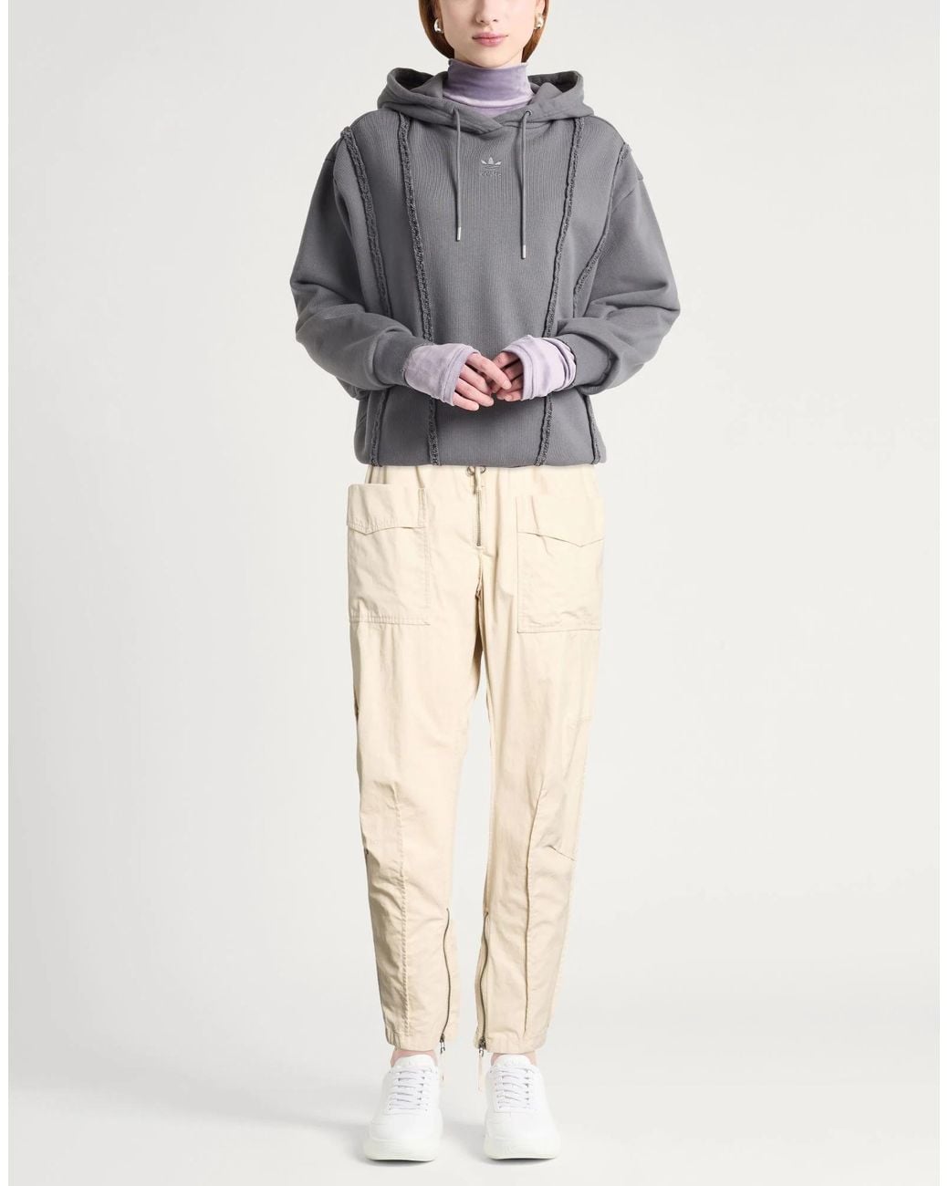 Isabel Marant Natural Solid Color Canvas Casual Pants