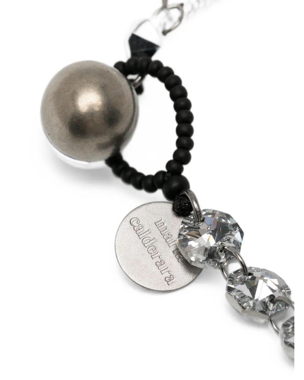 Maria Calderara Metallic Crystal Choker Necklace