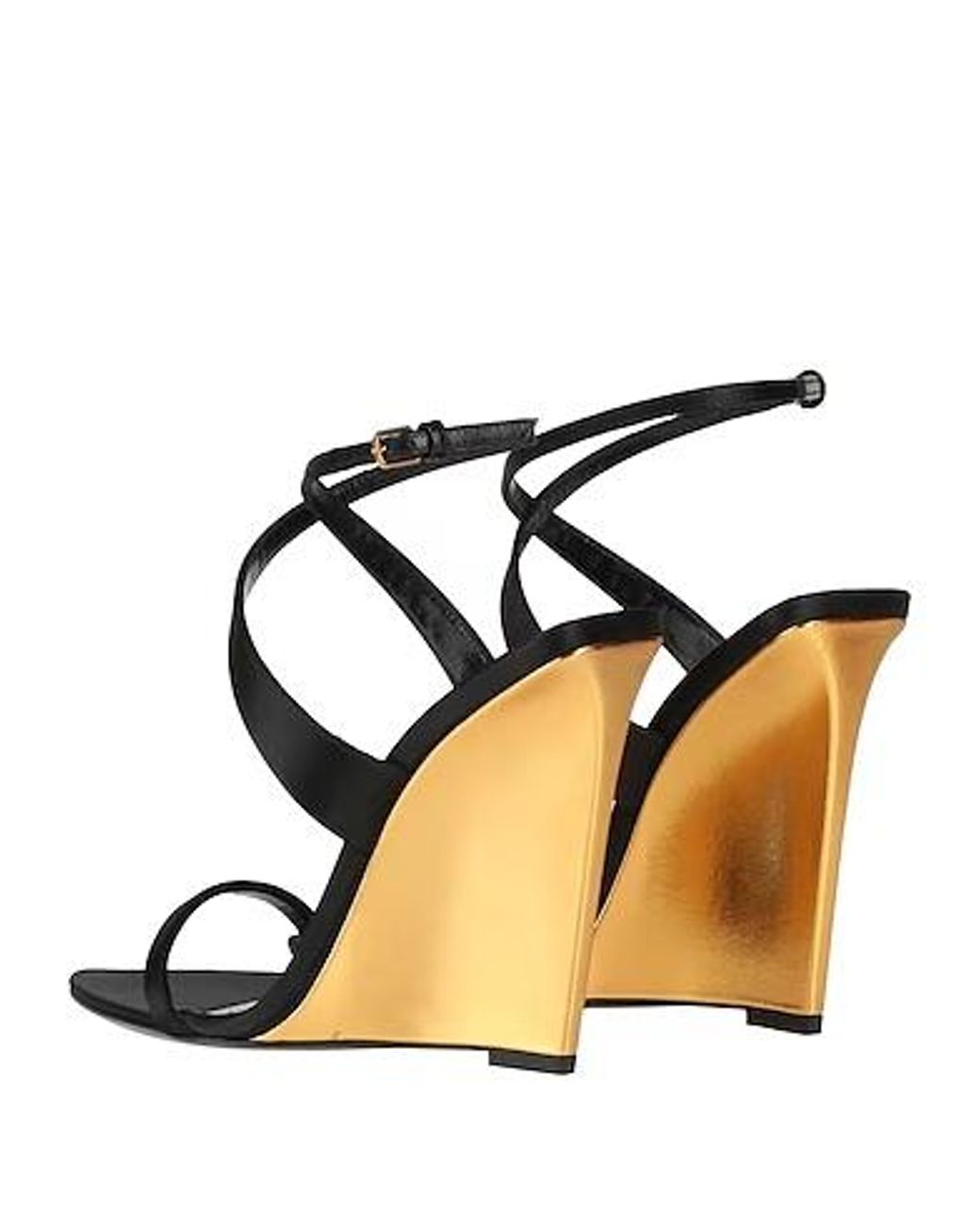Saint Laurent Metallic Strappy Sandals
