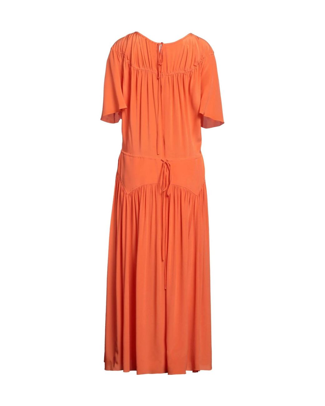 Marni Orange Solid-Colored Flare Skirt