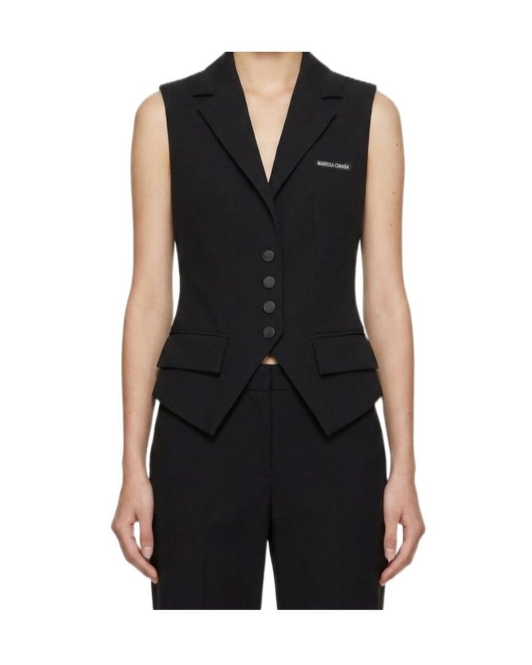 Marissa Chiara Black Single-Breasted Vest