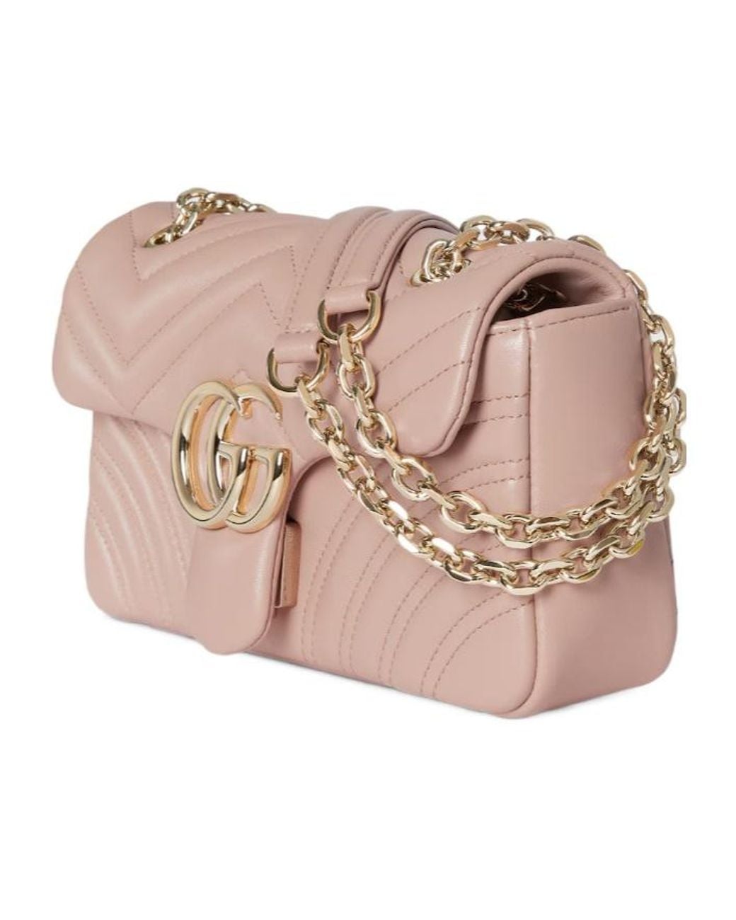 Gucci Pink Gg Marmont Small Shoulder Bag