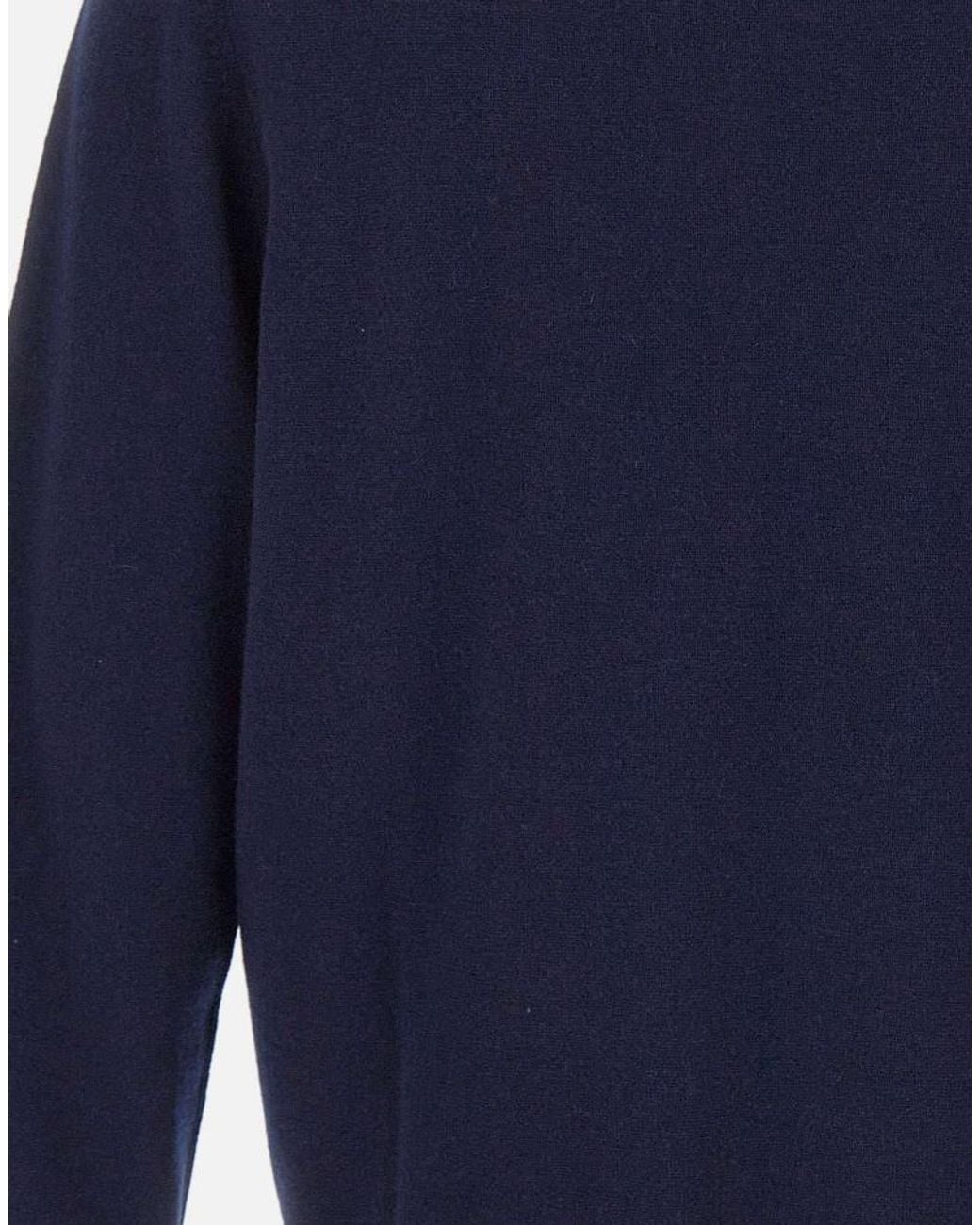 Kangra Cashmere Blue Kangra Crew Neck Sweater for men