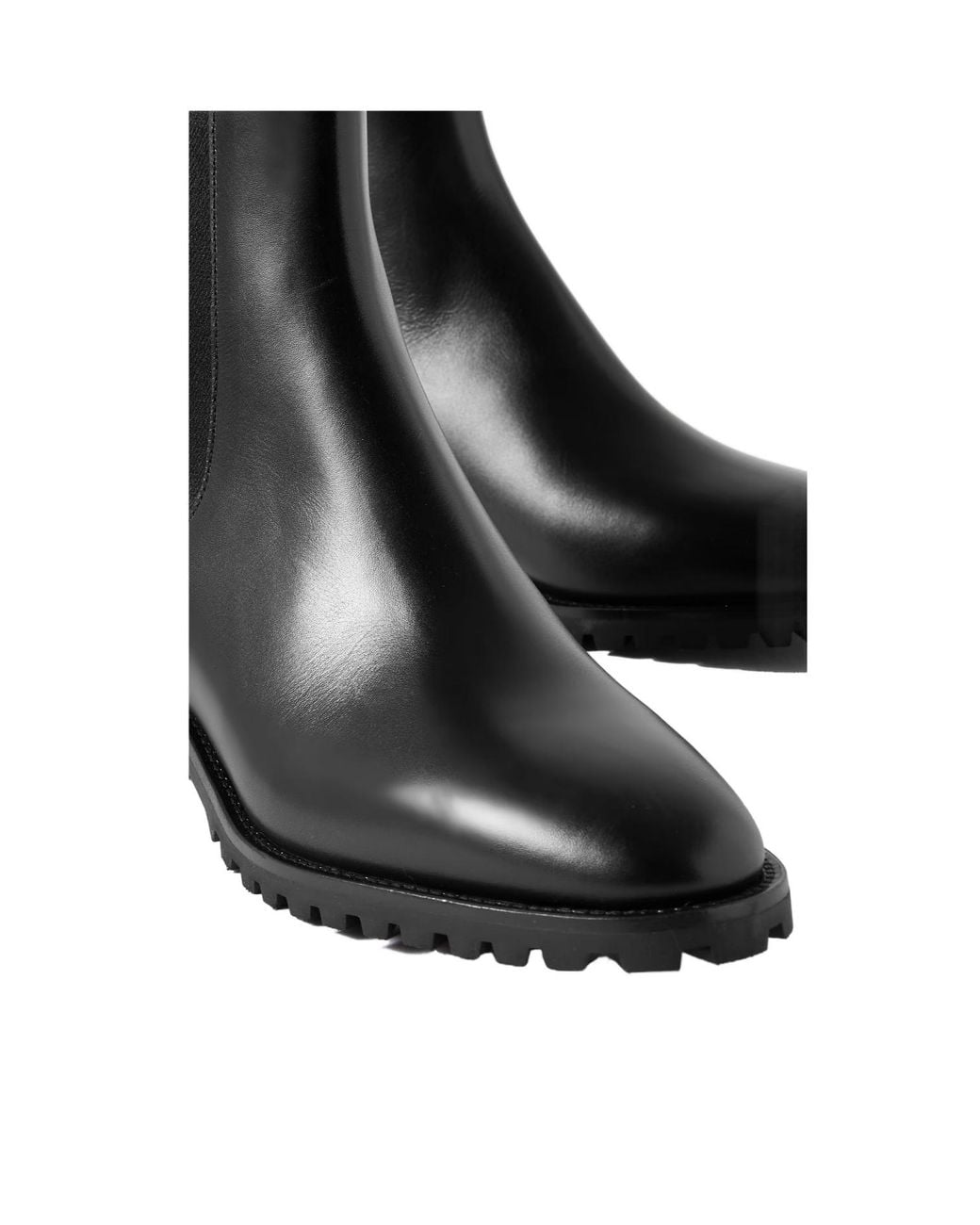 Manolo Blahnik Black Leather Chelsea Boots