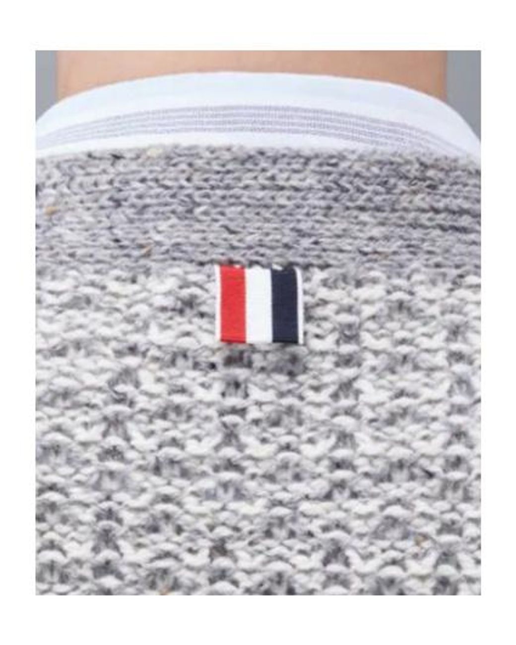 Thom Browne Natural Bar Mélange-Effect Button-Up Cardigan for men