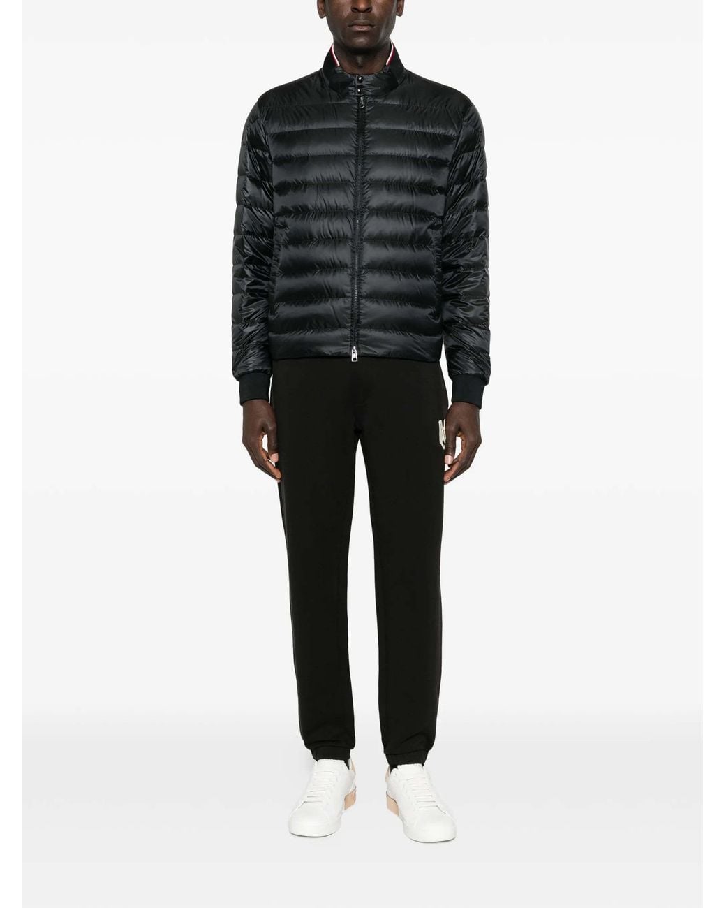 Moncler Black Horizontalstripe Down Jacket for men