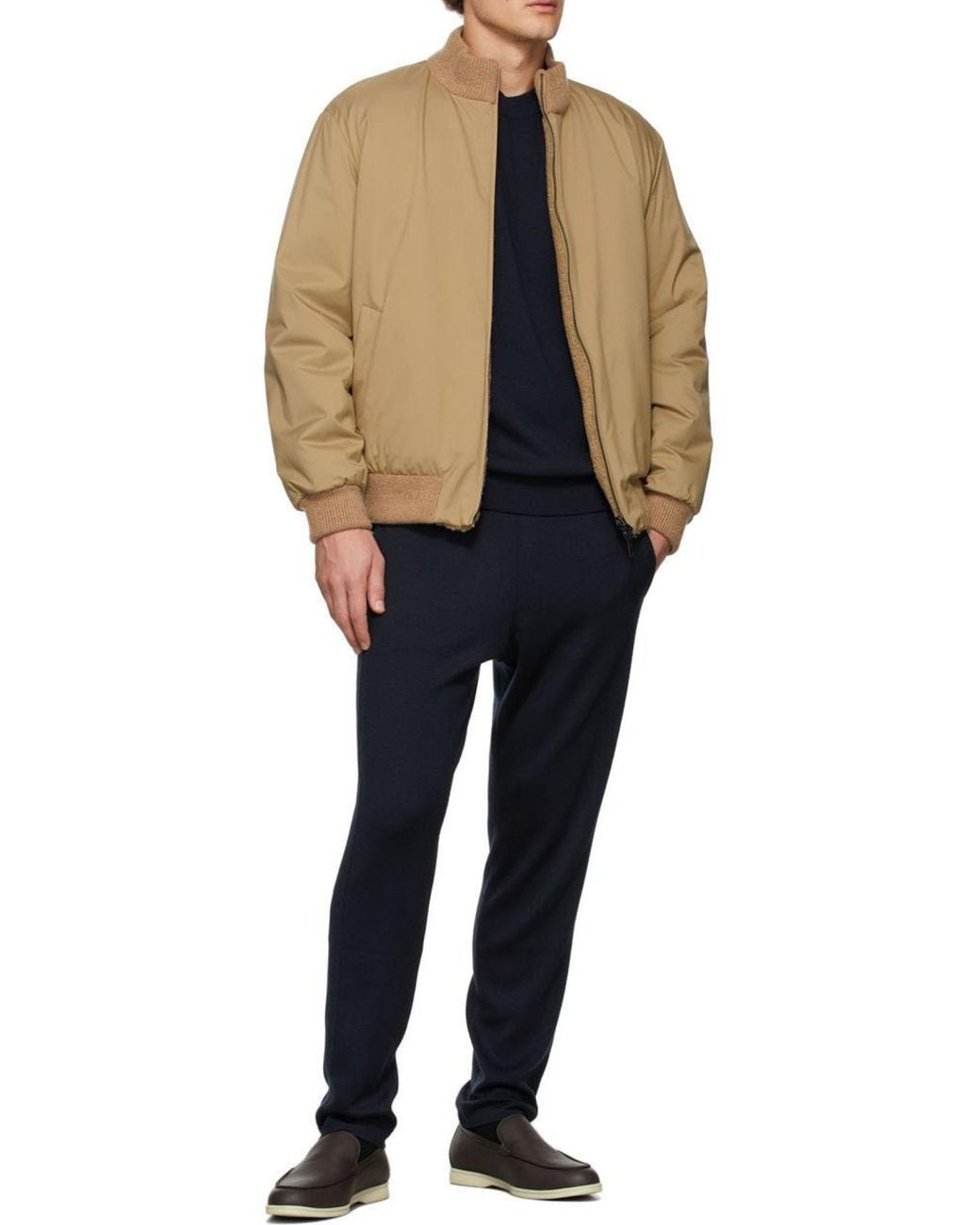 Loro Piana Blue Draw-Cord Strap Sweatpants for men