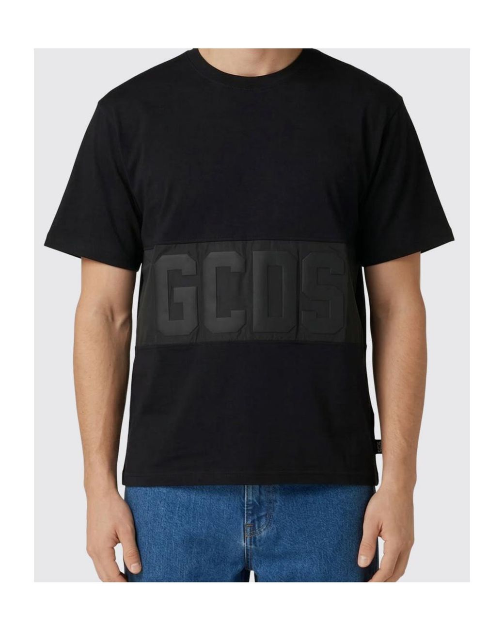 Gcds Black Crew-Neck T-Shirt for men