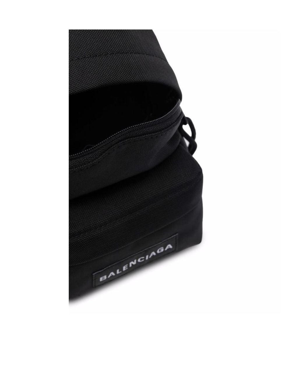 Balenciaga Black Logo Backpack for men