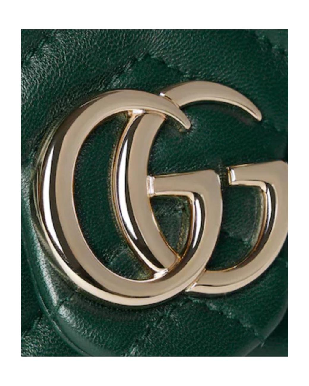 Gucci Green Gg Marmont Mini Shoulder Bag