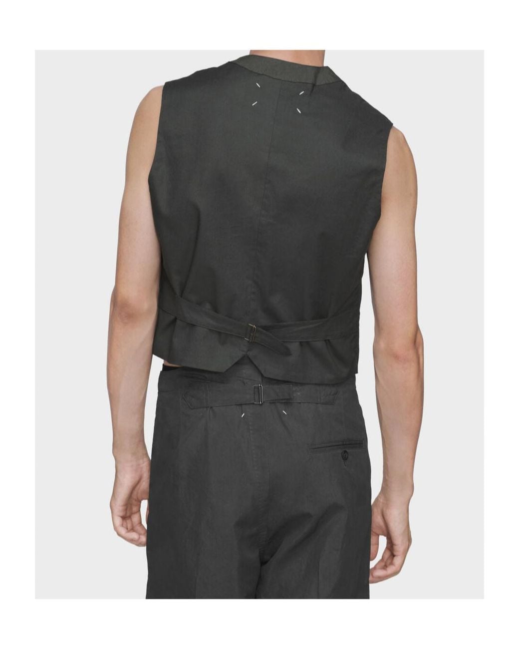 Maison Margiela Black Buttoned Vest Jacket for men