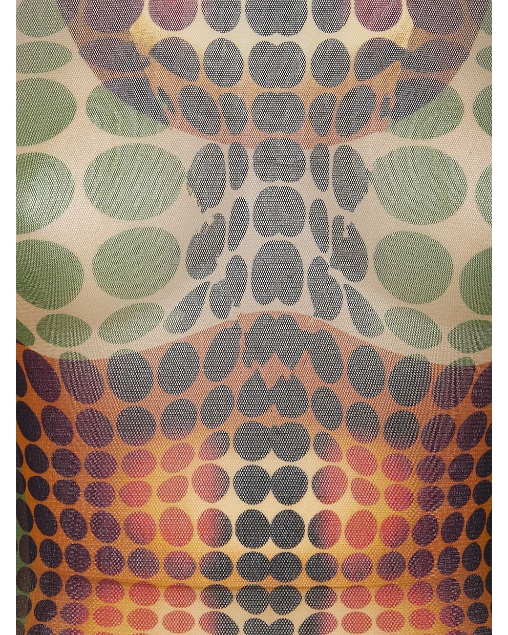 Jean Paul Gaultier Multicolor High-Neck Dots Maxi Dress