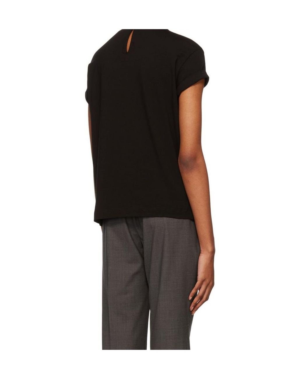 Brunello Cucinelli Black Cotton T-Shirt