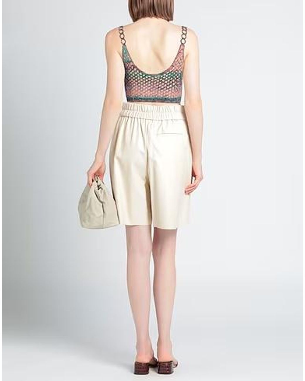 Chloé Gray Crochet Cropped Sleeveless Top