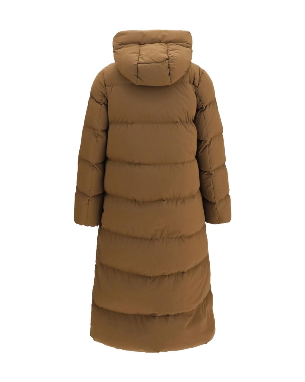 Woolrich Natural Madison Long Hooded Puffer Coat