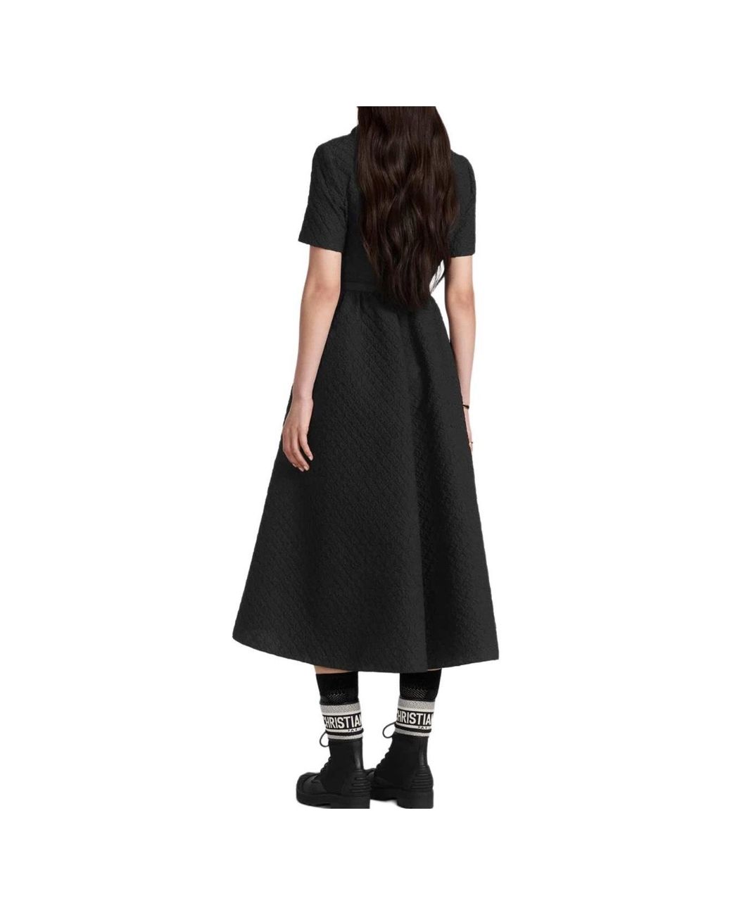 Dior Black Mid-Length Belted Dress