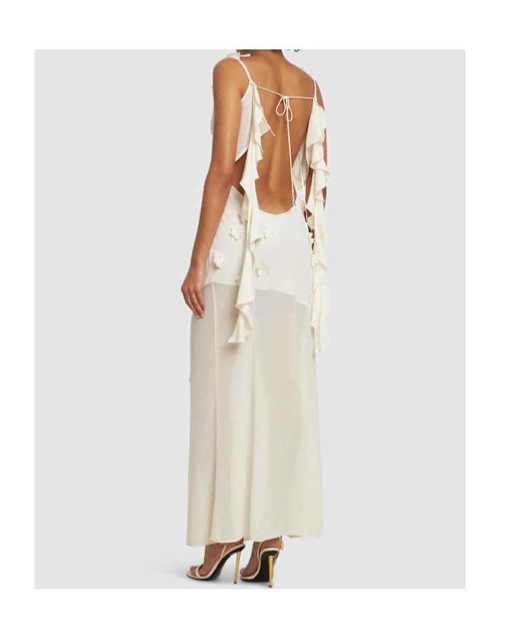 ROTATE BIRGER CHRISTENSEN White Flower Embroidery Dress