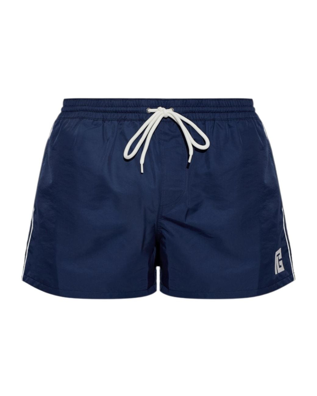 Balmain Blue Logo Trim Swim Shorts for men