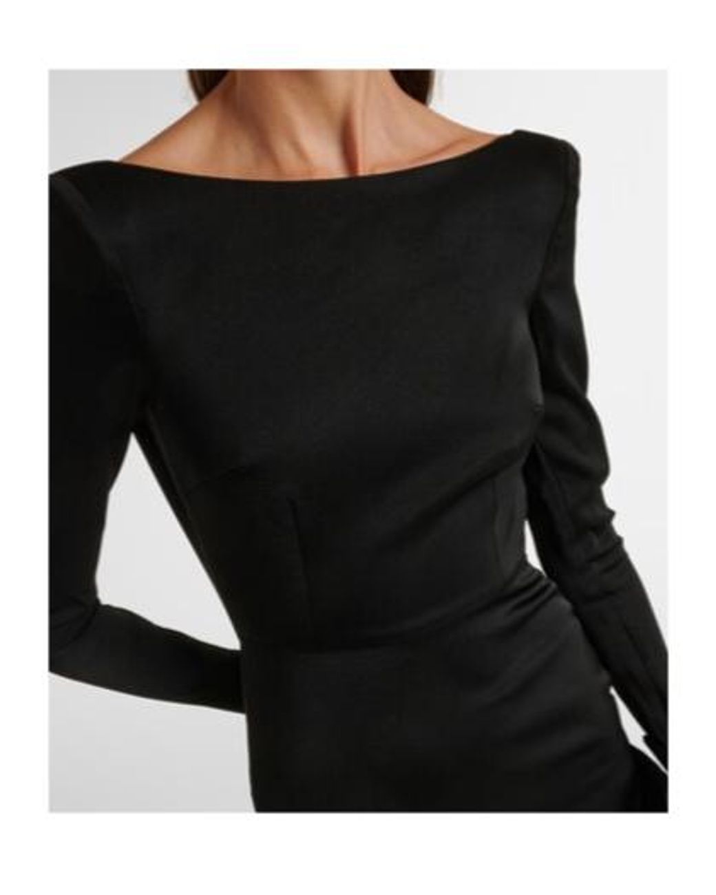 Alex Perry Black Satin Crêpe Corset Gown