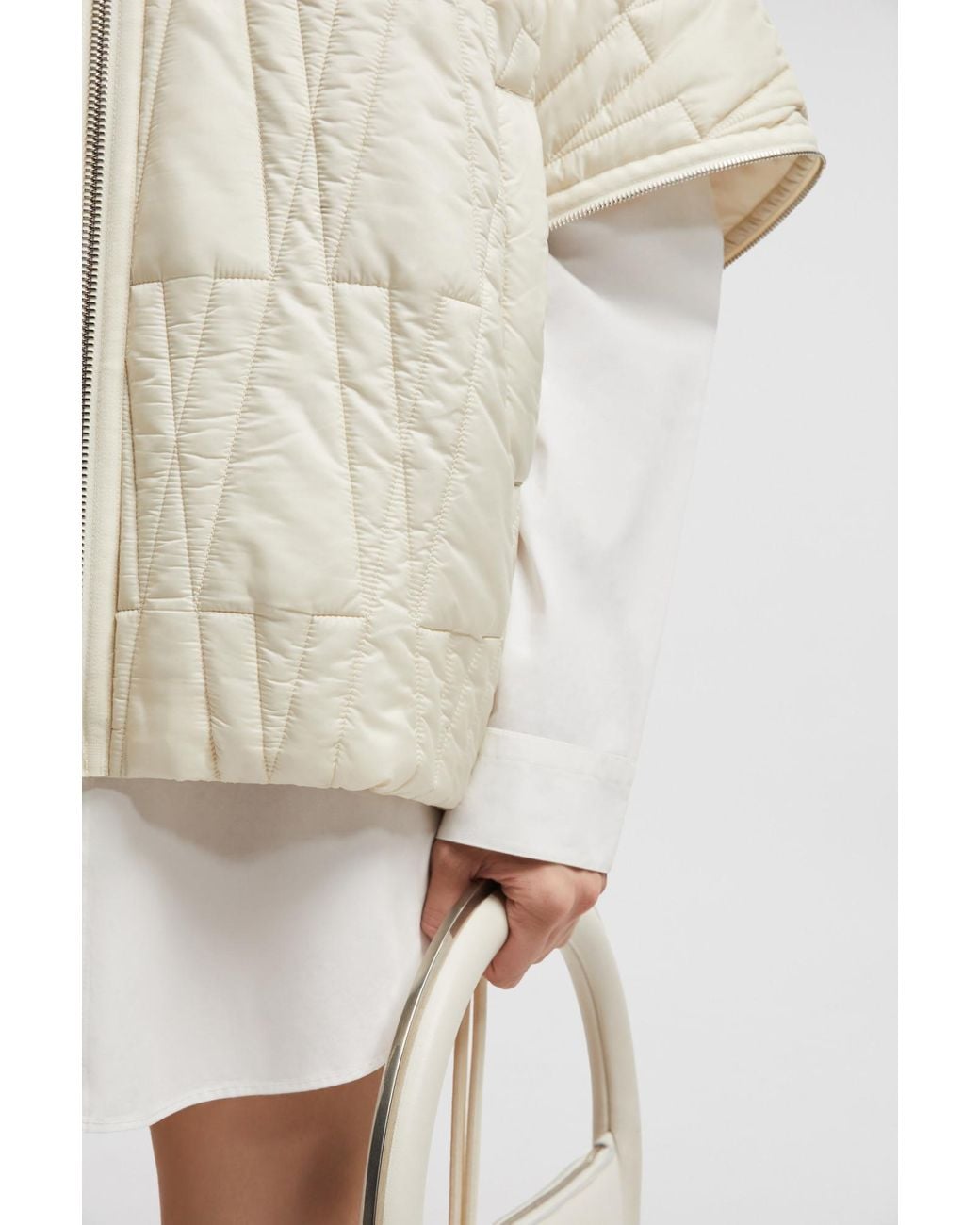 Moncler White Genius Hooded Convertible Down Jacket