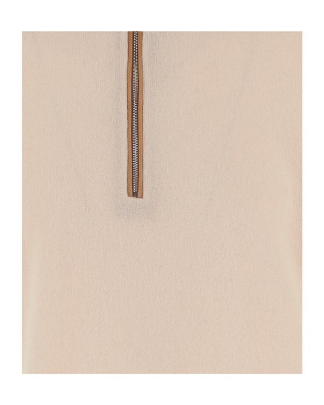 Kiton Natural Half-Zip Knitted Jumper for men