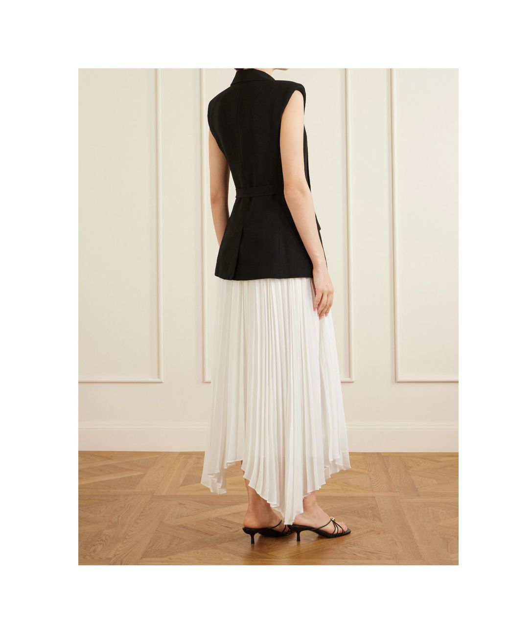 Jonathan Simkhai Black Helena Combo Blazer Midi Dress