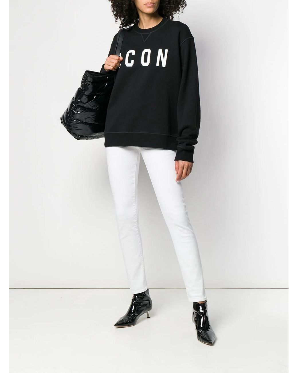 DSquared² Black Logo Round Neck Sweater