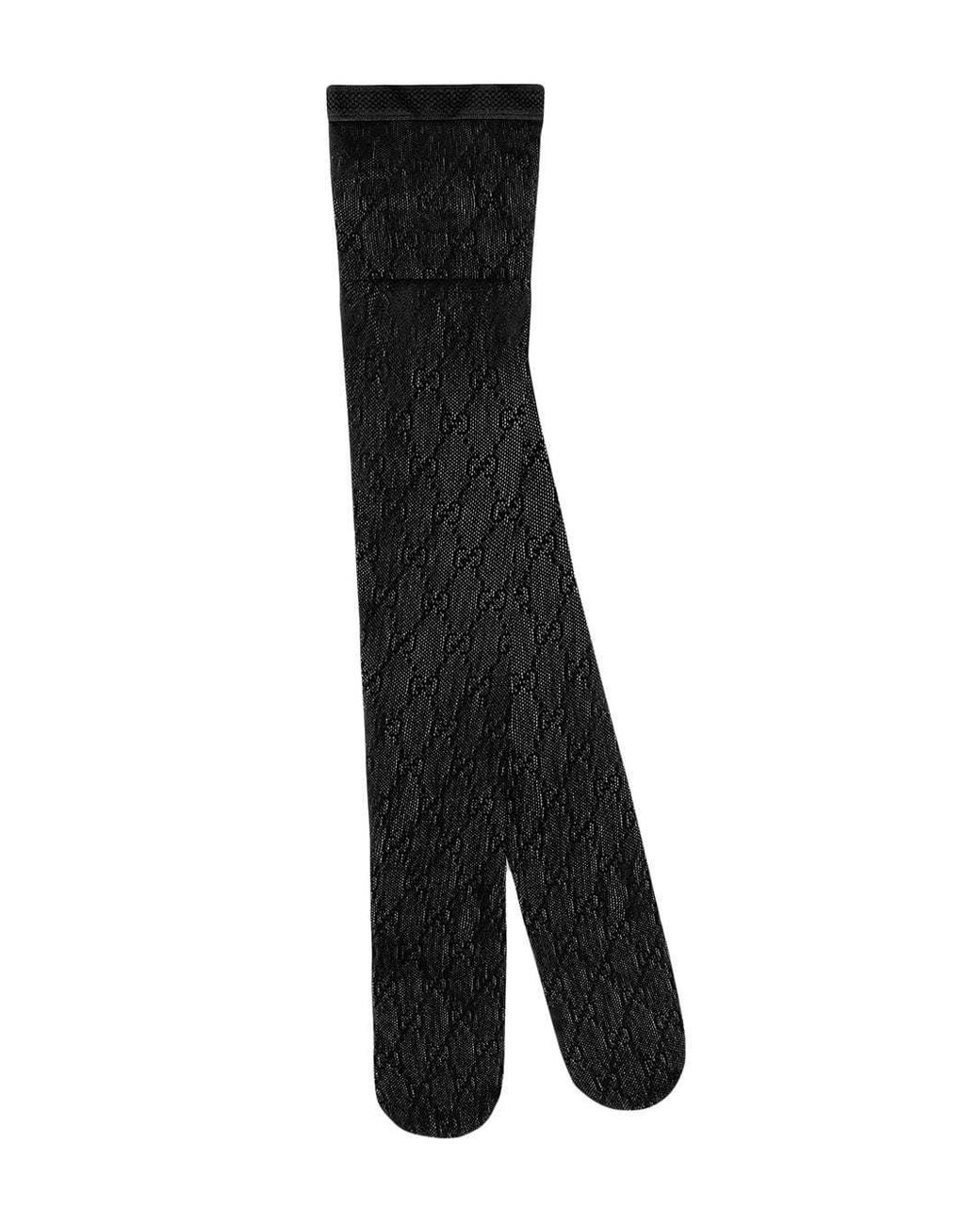 Gucci Black Interlocking G Tights