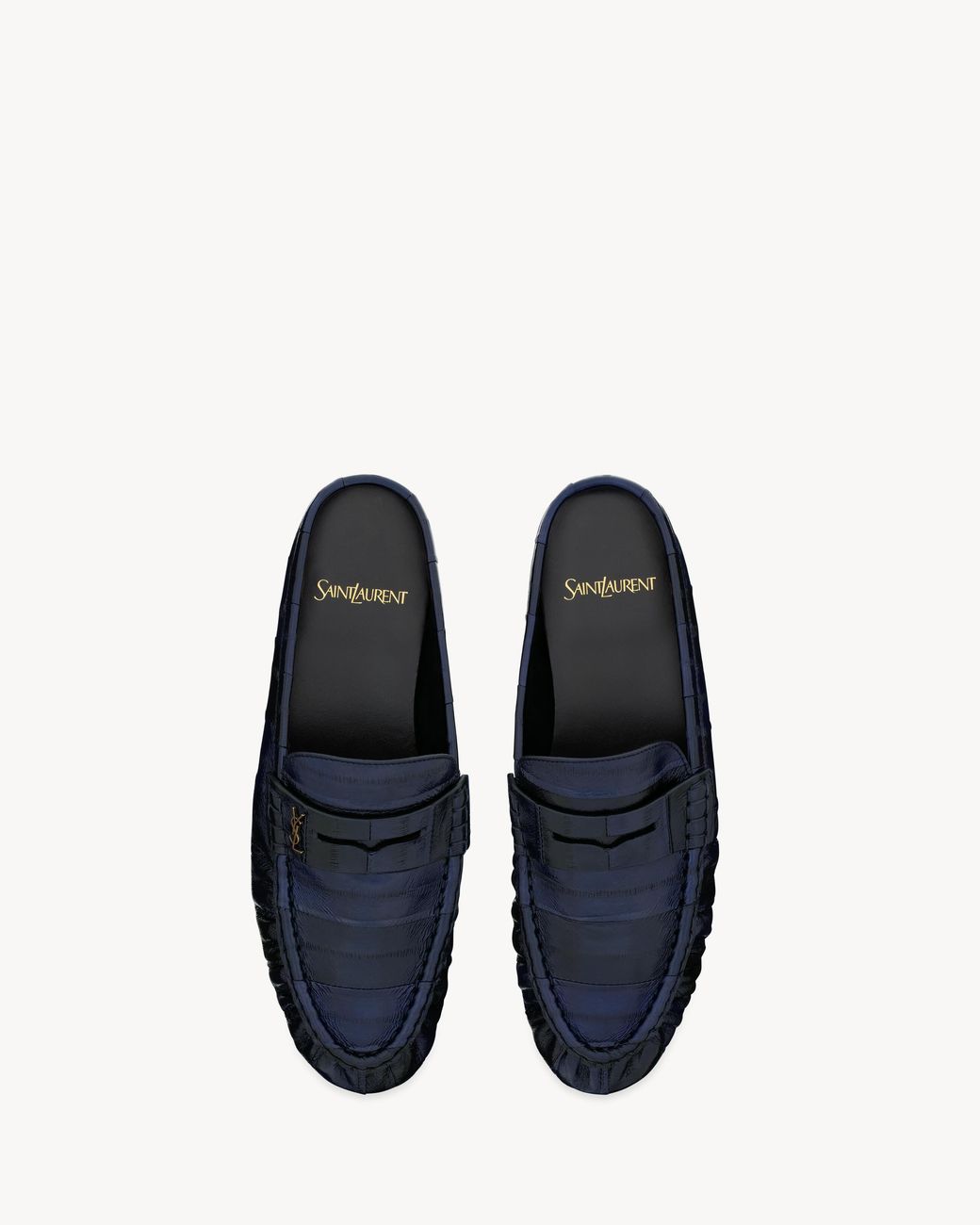 Saint Laurent Blue Le Loafer Slip-On Mules