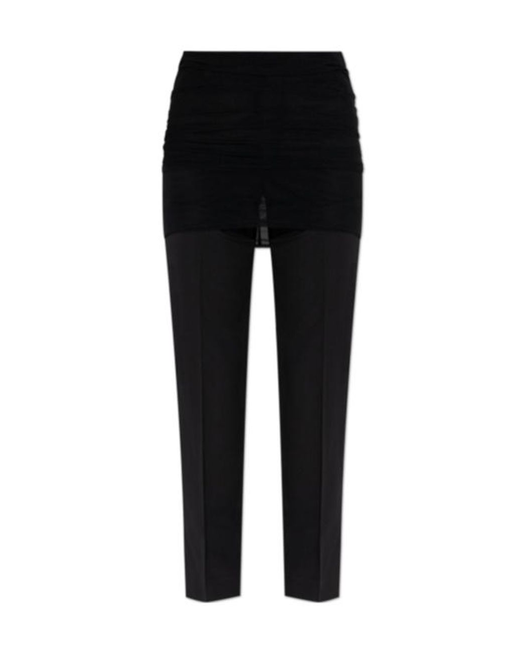 MM6 by Maison Margiela Black Pressed Creased Trousers