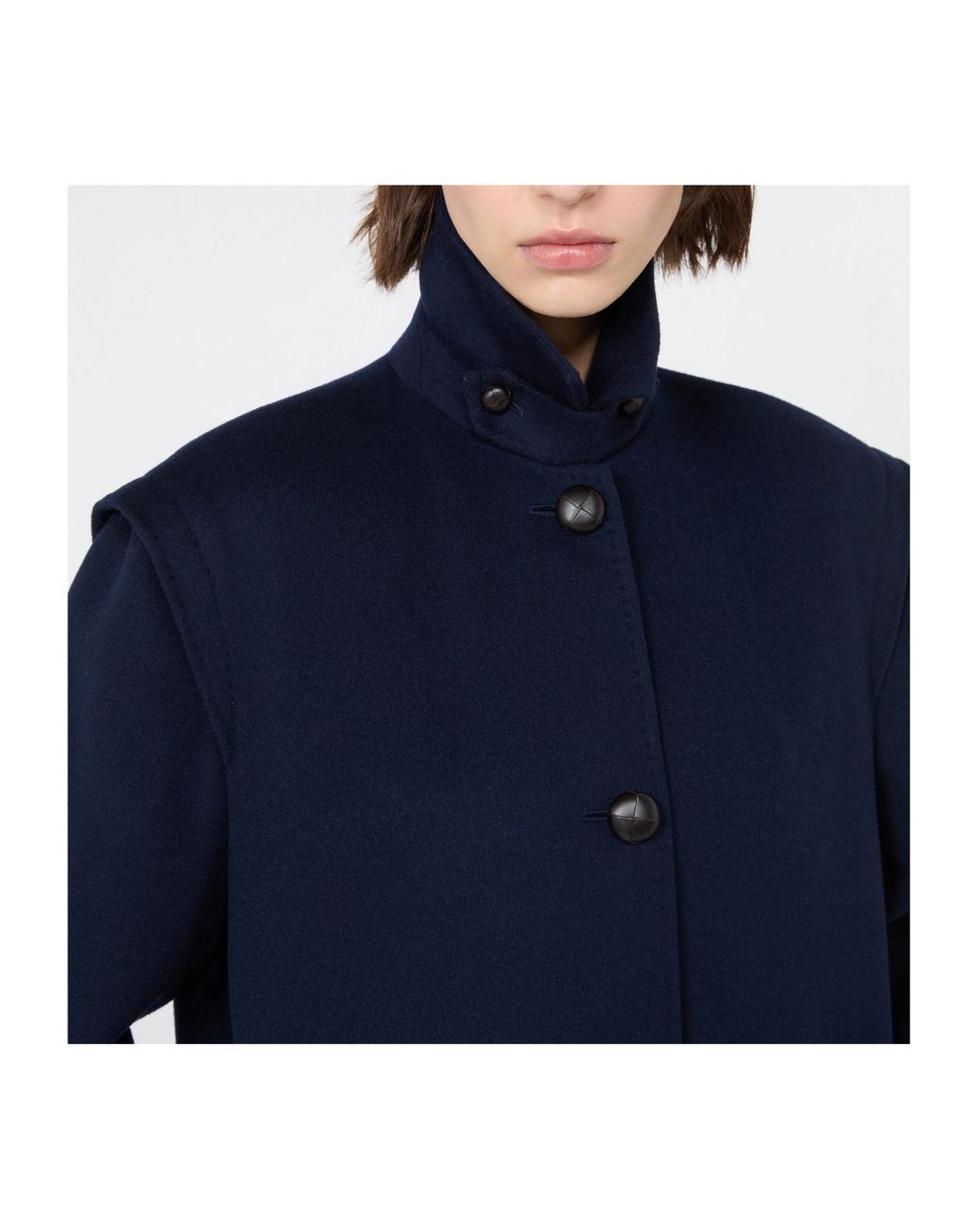 Weekend by Maxmara Blue Long Single-Breasted Coat
