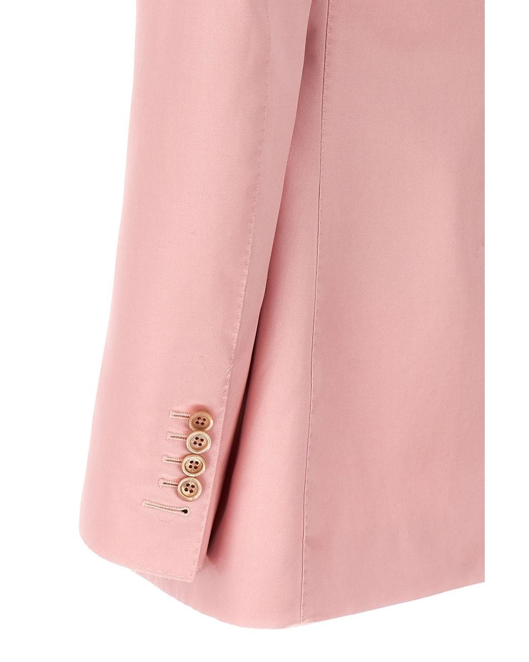 Tom Ford Pink Lapel Long-Sleeved Suit Jacket