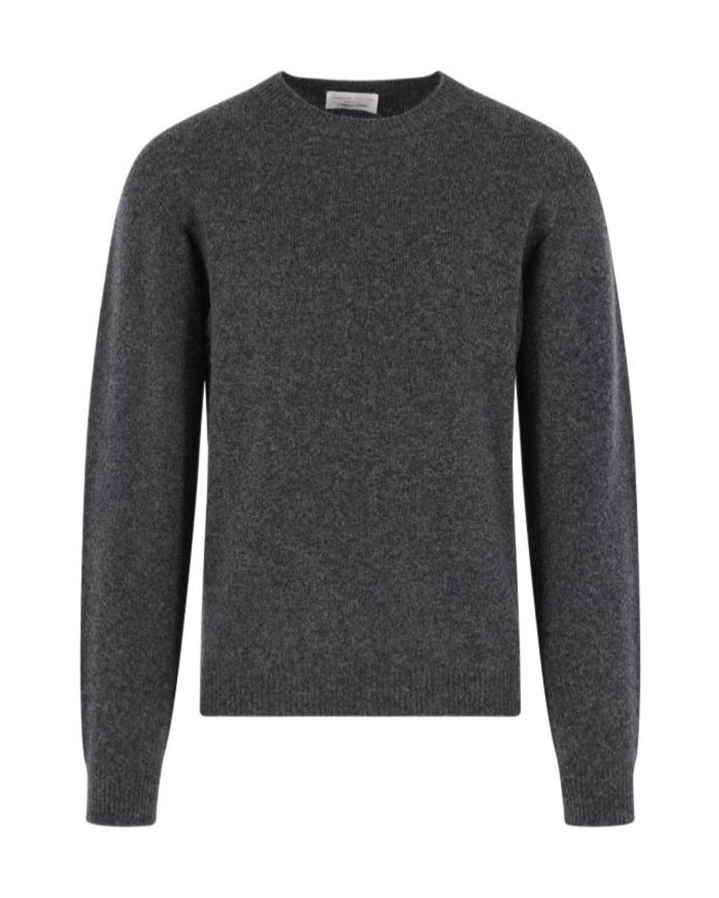 Roberto Collina Gray Crewneck Knitted Jumper for men