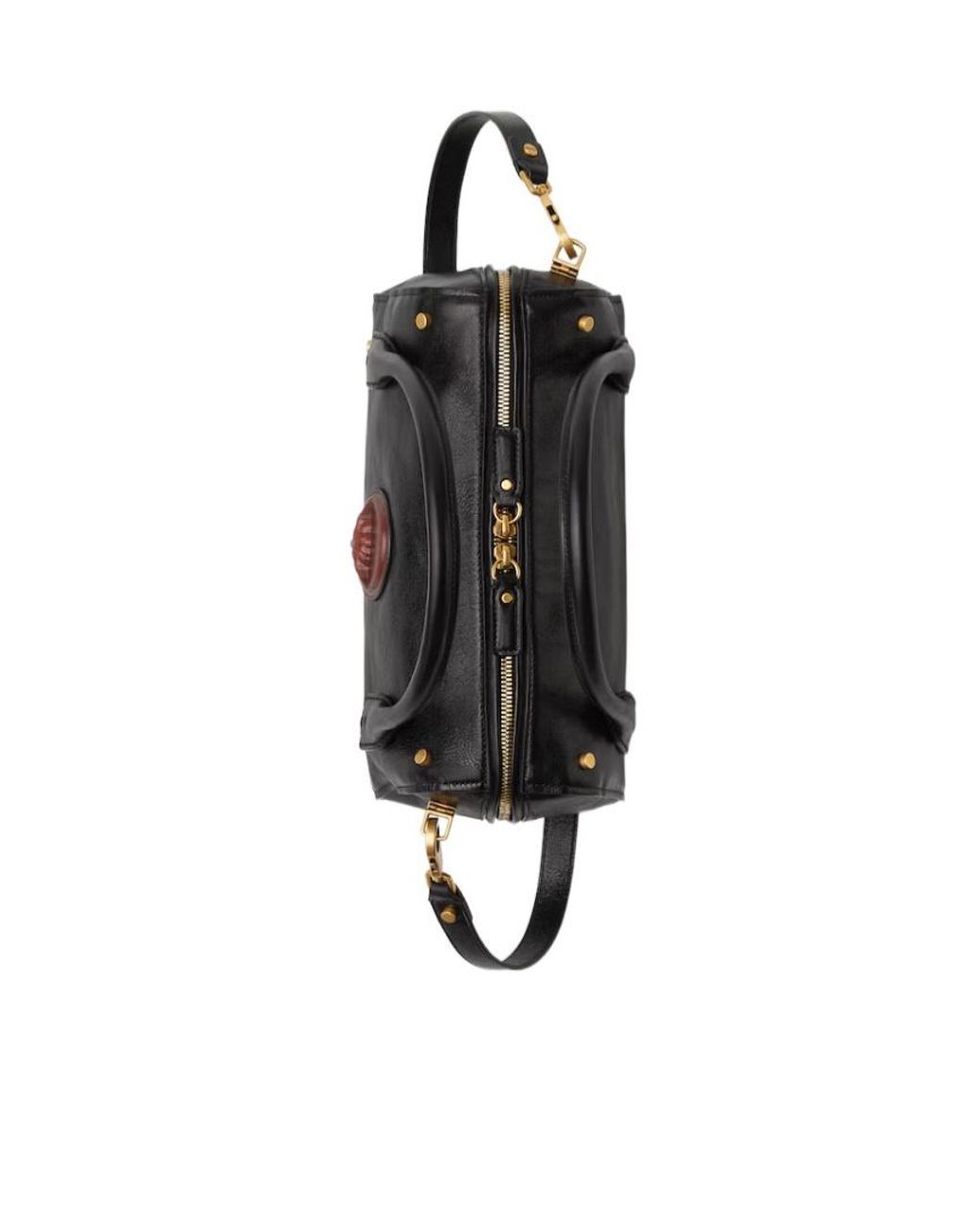 Versace Black Romy Logo Patch Tote Bag