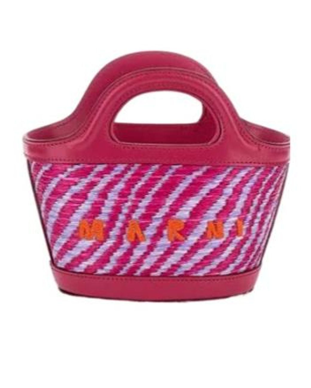 Marni Pink Tropicalia Top Handle Micro Bag