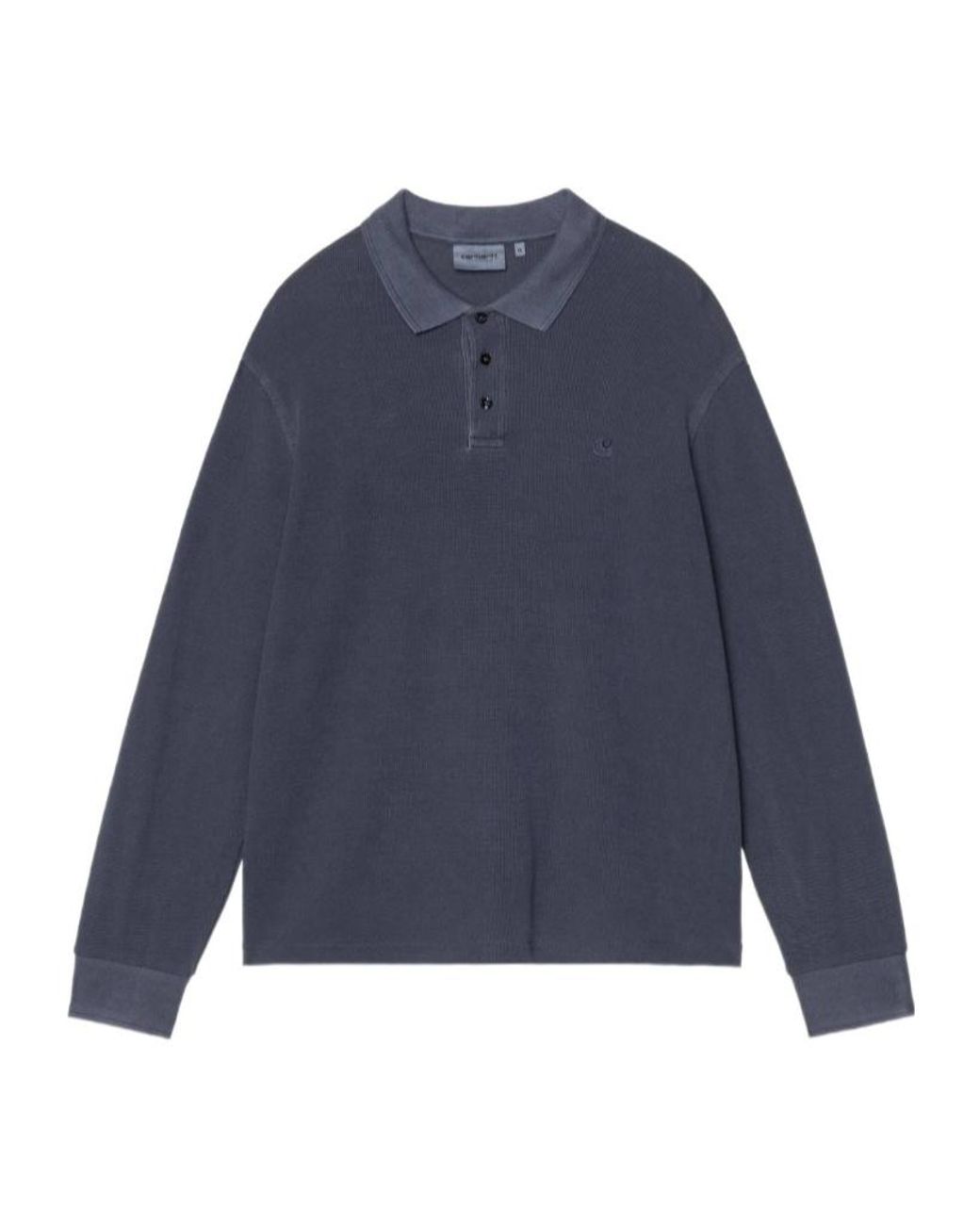 Carhartt Blue L/ Waffle Rugby Shirt for men