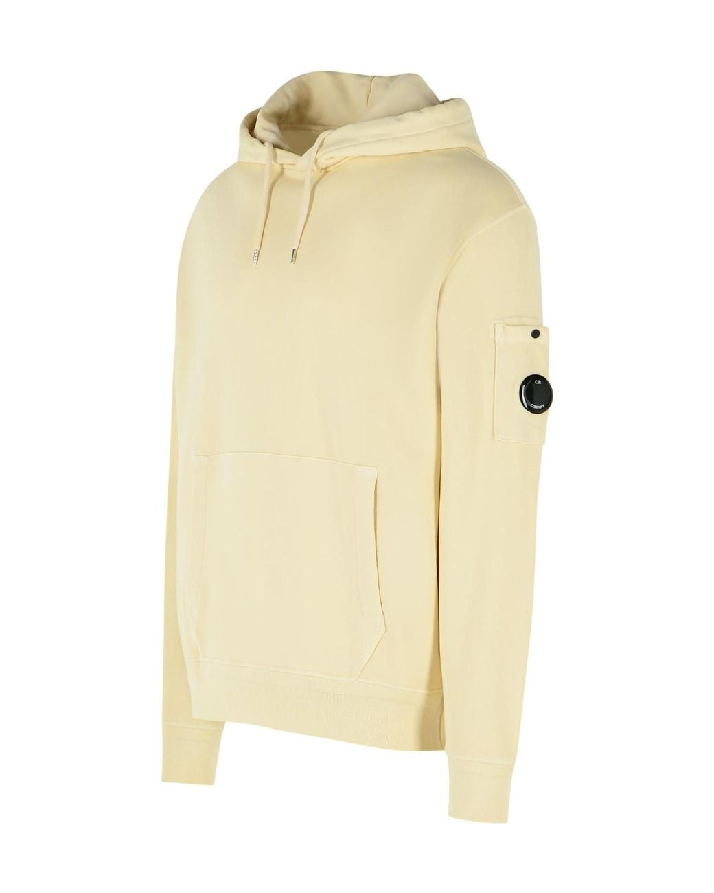 C P Company Natural Lens Detailed Drawstring Hoodie for men