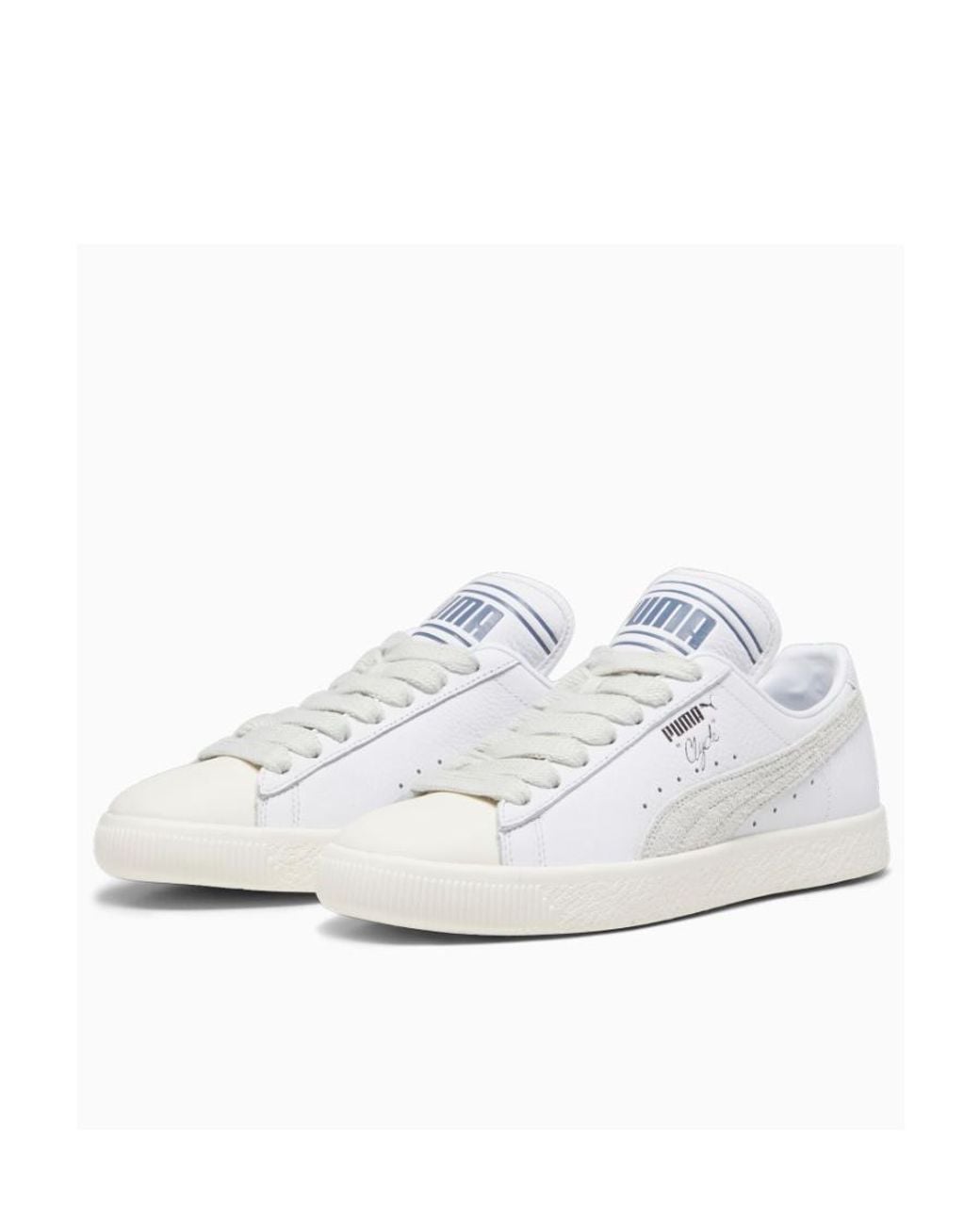 PUMA White X Rhuigi Clyde Q3 Round Toe Sneakers for men