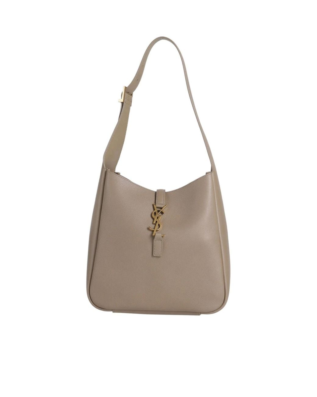 Saint Laurent Gray Compact Leather Handbag